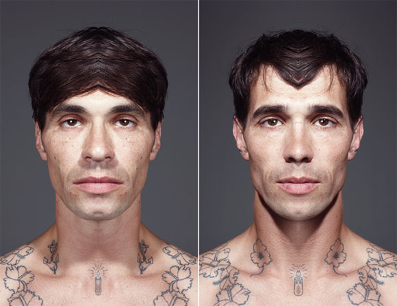 Symétrie des visages par Julian Wolkenstein
